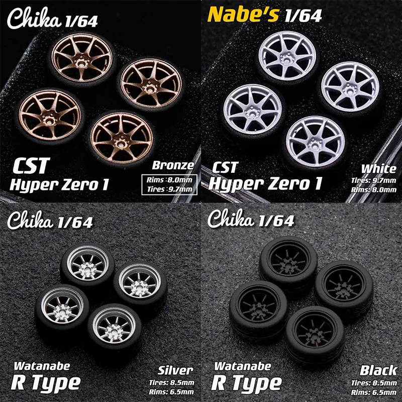 

1/64 CST Hyper Zero1/ Rtype 8.5/9.7mm Modified Wheel Hub Suitable for 1:64 Static Model Cars Metal in Stock FAST SHIPPING Gift