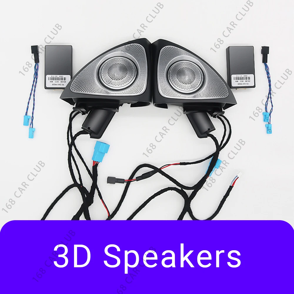 Led Lucht Ventilatieopeningen 3d Draai Tweeter Luidspreker Voor Mercedes Benz W213 W238 E53 E63 E-Coupe Auto 64 Kleuren Lnterior Decoratieve Verlichting
