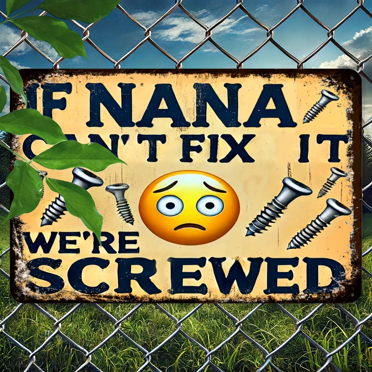 Nana's Wisdom Funny Handyman Humor Metal Sign - 