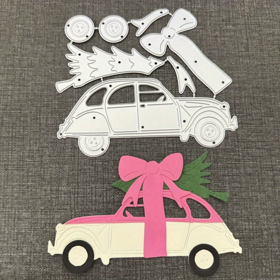Weihnachten Auto Metall Schneiden Stirbt Form Stempel Serie Sammelalbum Papier Handwerk Messer Form Klinge Punch Schablonen Fotoalben