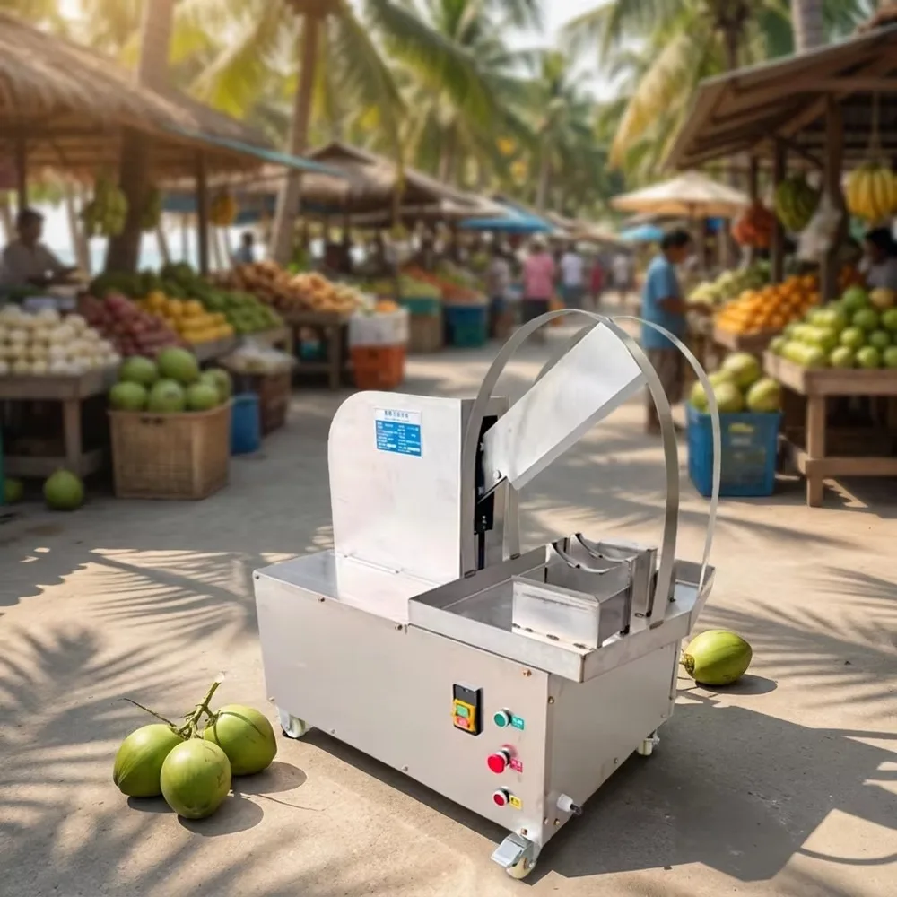 Commercial Dry Coconut Half Cutting Machine Stainless Steel Mature Coconut Meat Extraction Production Equipment