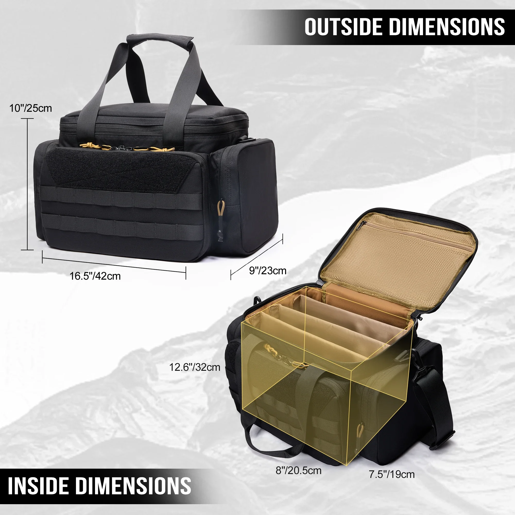 ONETIGRIS Bolsa táctica para pistola con divisores extraíbles de lona - imagen 4