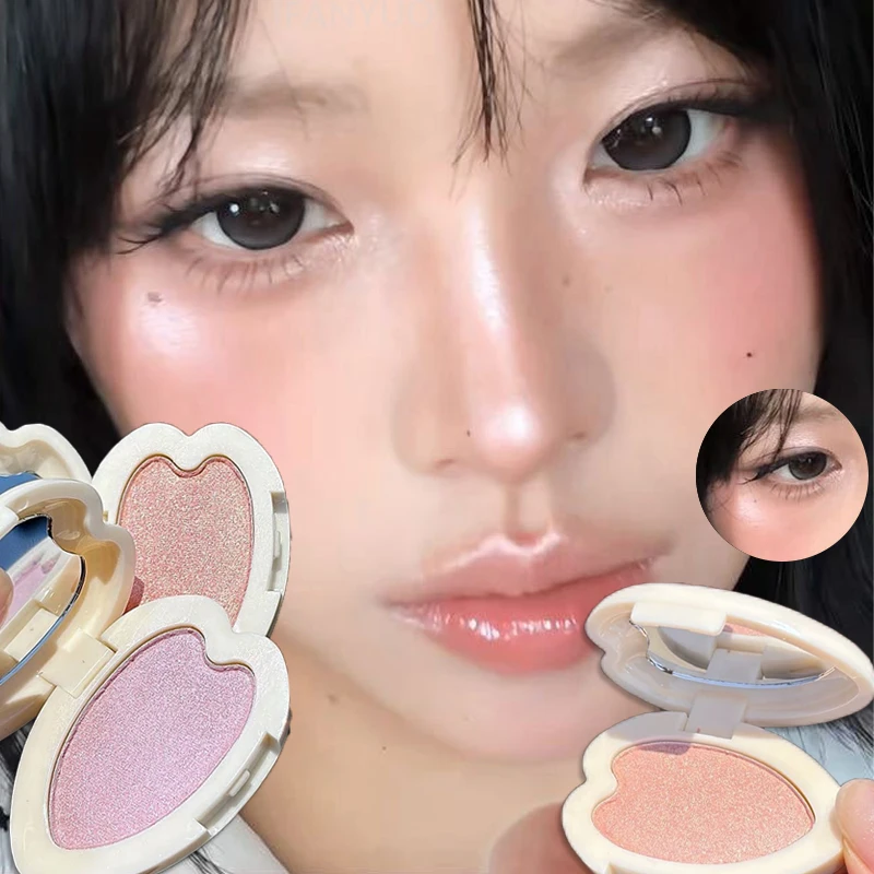 Crushed Shimmer Highlighter Eyeshadow Pearlescent Fine Glitter Multi Use Face & Eye Highlight Portable Single Pan Shimmer Makeup