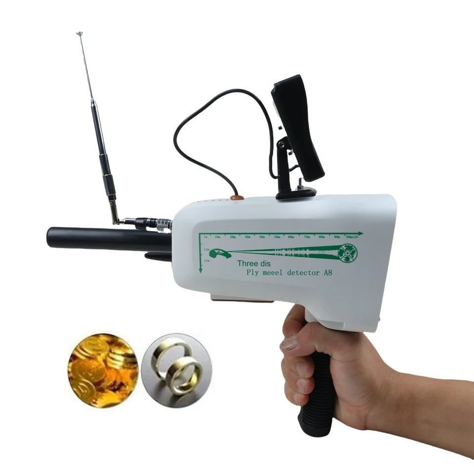 New Arrival A8 Black Cat Professional Metal Detector, LCD Display Deep Locator with 30m Detecting Depth & 1000m Detection Range