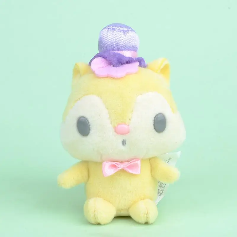 Kawaii Sanrio Flat Plush colgante Cartoon My Melody Friend Risu Plush Doll llavero juguetes de peluche mochila decoración regalo de vacaciones