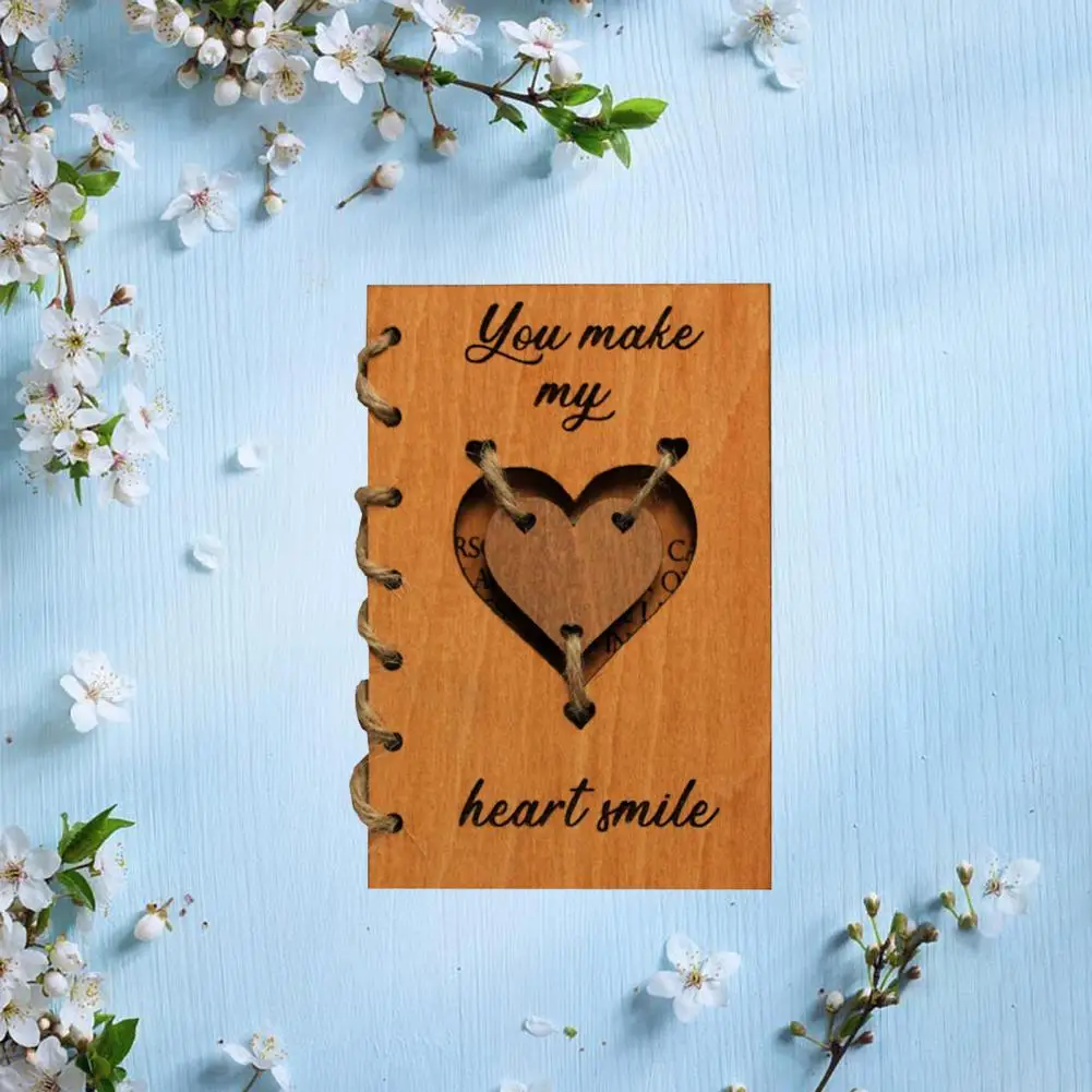 Valentine Day Card Personalized Love Card Exquisite Craftsmanship Romantic Wooden Love Card for Valentine's Day for Her