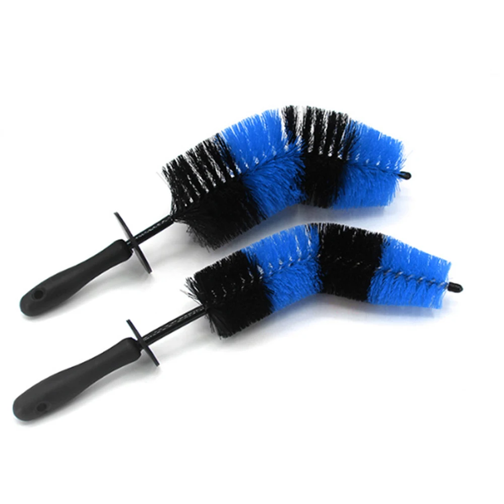 Auto Detailing Brush Multifunction Tire Wheel Rim Cleaning Brushes Bendable Mix Fiber Brush For Car Truck Motor Wash Accessories