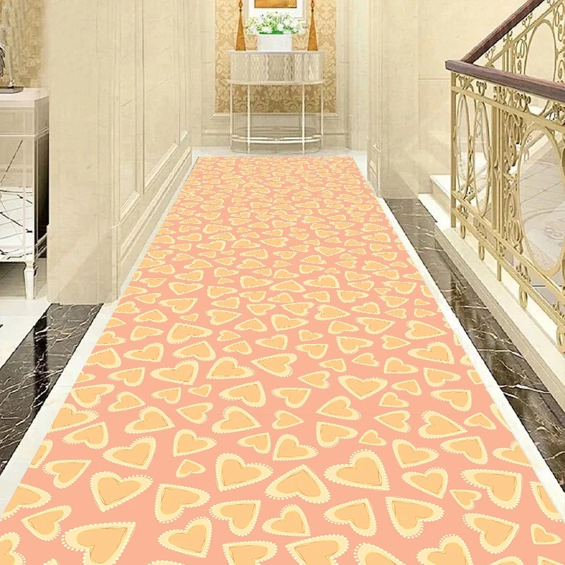 

Reese Lobby Carpets Living Room Bedroom Rugs Spring Summer Decor Scattered Heart On Pink Hallway Corridor Aisle Hall Entrance