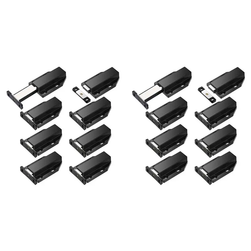 

Магнитные защелки T21C, 16 шт., усиленные, для открывания нажатием, мебельная фурнитура, магниты с функцией сенсорного открывания, черные