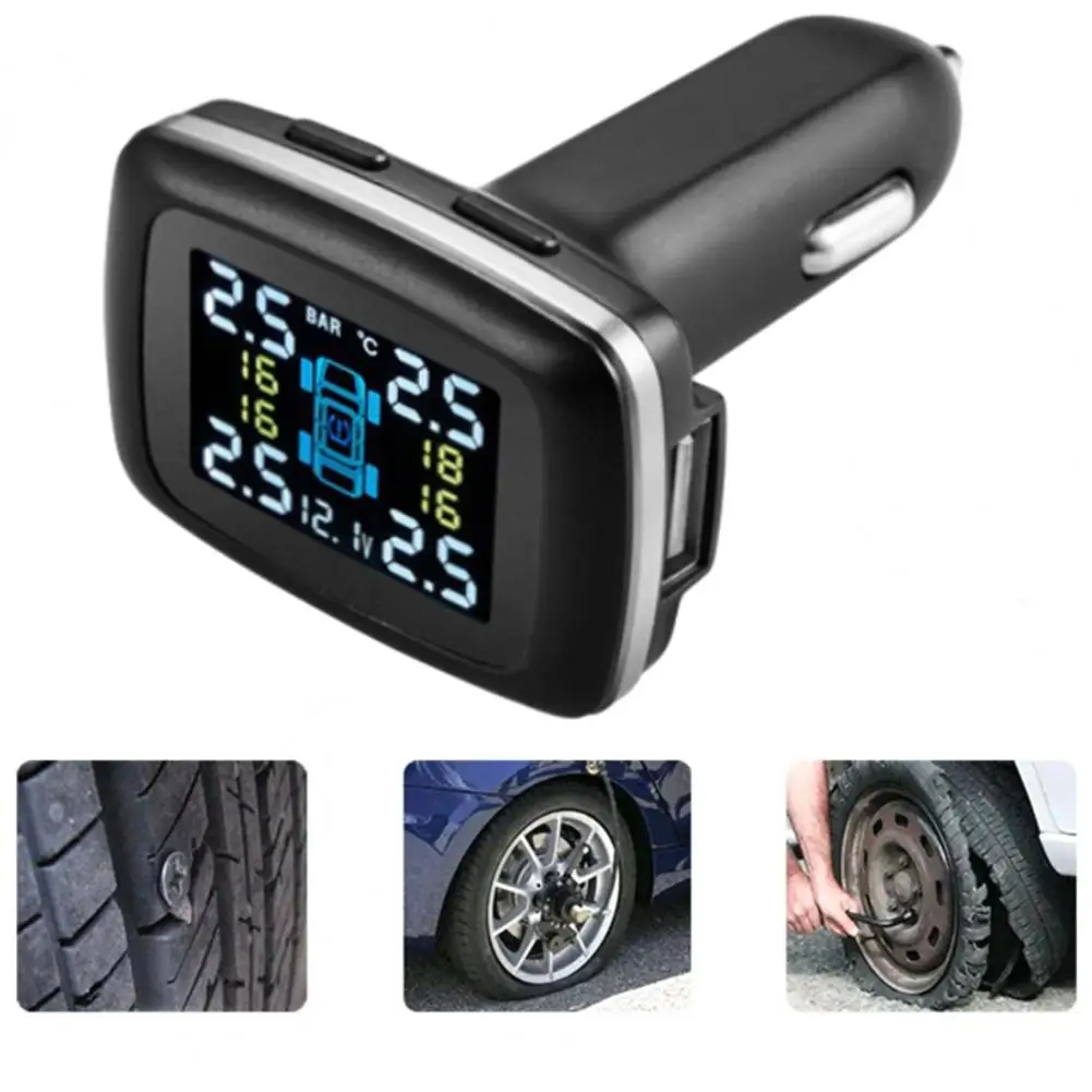 

1 Set Tire Pressure Monitoring System Wide Pressure Range Detection Accurate Real-time Wireless Tire Pressure Monitor 태압 측정기