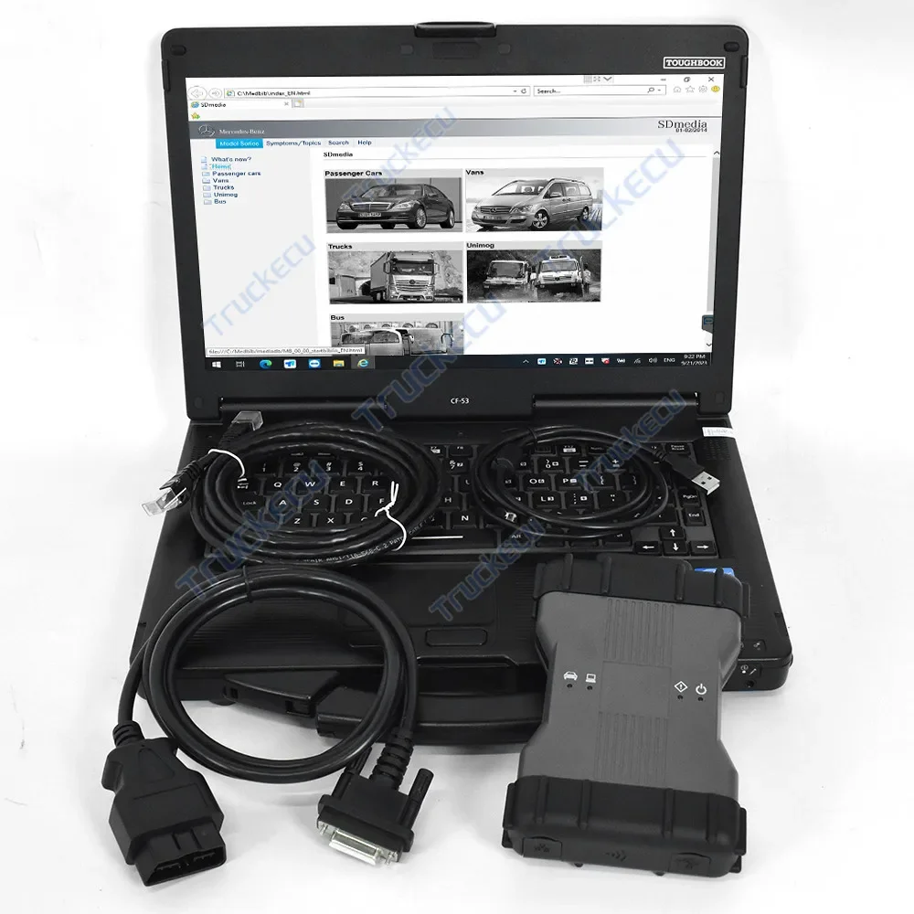 MB STAR C6 SD Connect Wifi PK C4/C5 Multiplexer Xentry DAS WIS EPC Compact 5 for Benz Truck Car Diagnostic Tool+CF CF53 Laptop