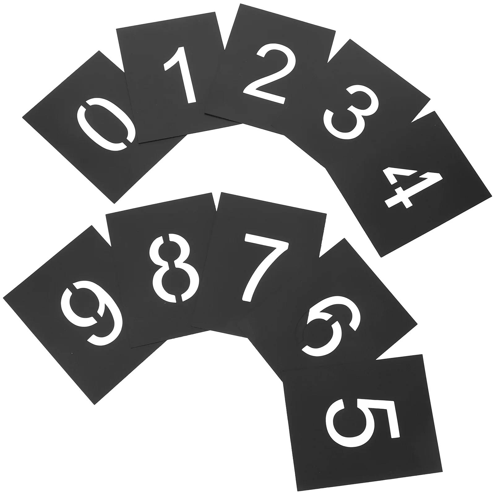 

10 Pcs Spray Paint Template Font Number Stencils Multifunction Hollow Numbers for Painting Wood