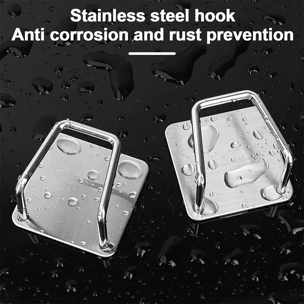 1-2Pcs Küche Waschbecken Schwamm Rack Ablauf Lagerung Halter Selbstklebende Edelstahl Draht Ball Lappen Pinsel Organizer wand Haken – Detail 10