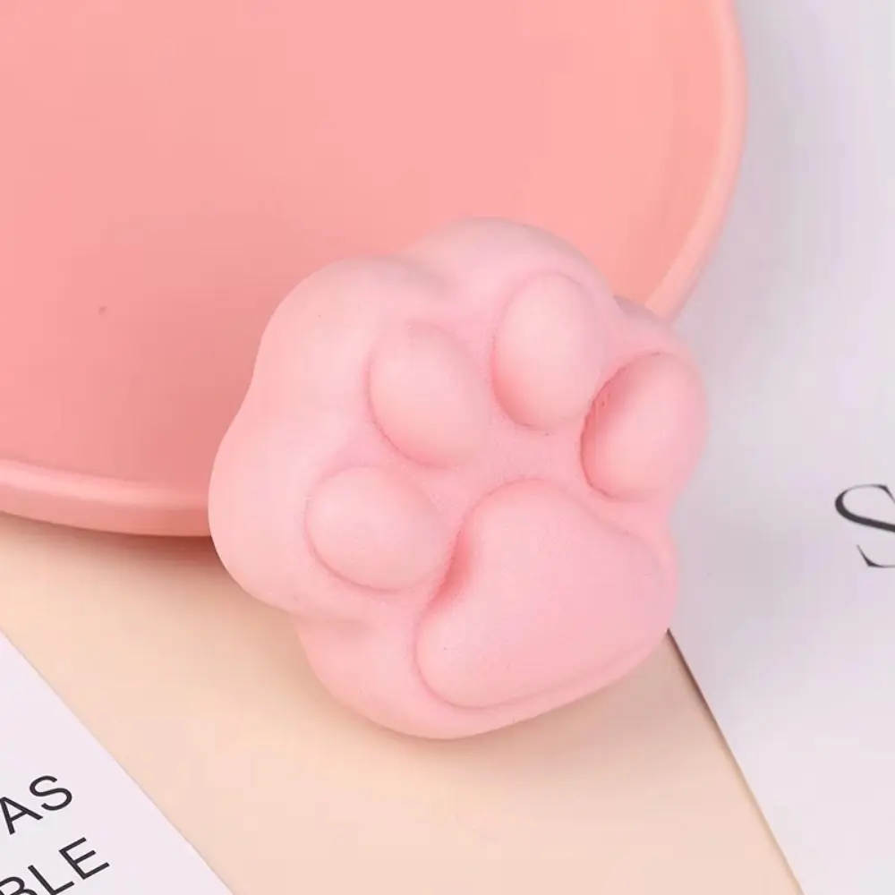 Cute Pink Small Cat Paw Slow Rebound Fidget Toy Cat Foot Wet Soft Finger Pinch Decompression Squishy Toy Release Toys kids toys