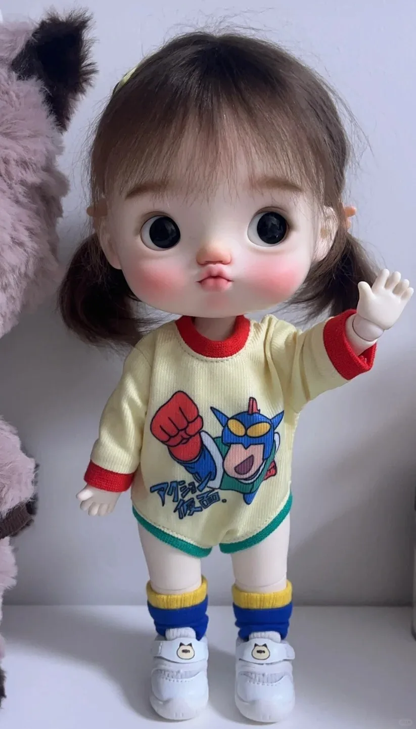 

New SD BJD Doll 1/6 25cm Zhuzhubao Big Head Darling Poot Cut High Quality Human Joint New Toys Free Shipping