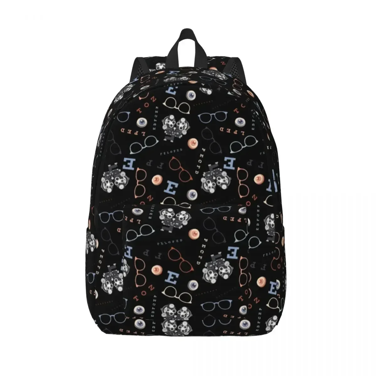 

Optometry Travel Canvas Backpack Women Men School Computer Bookbag Glasses Eye Snellen Chart College Student Daypack Bags
