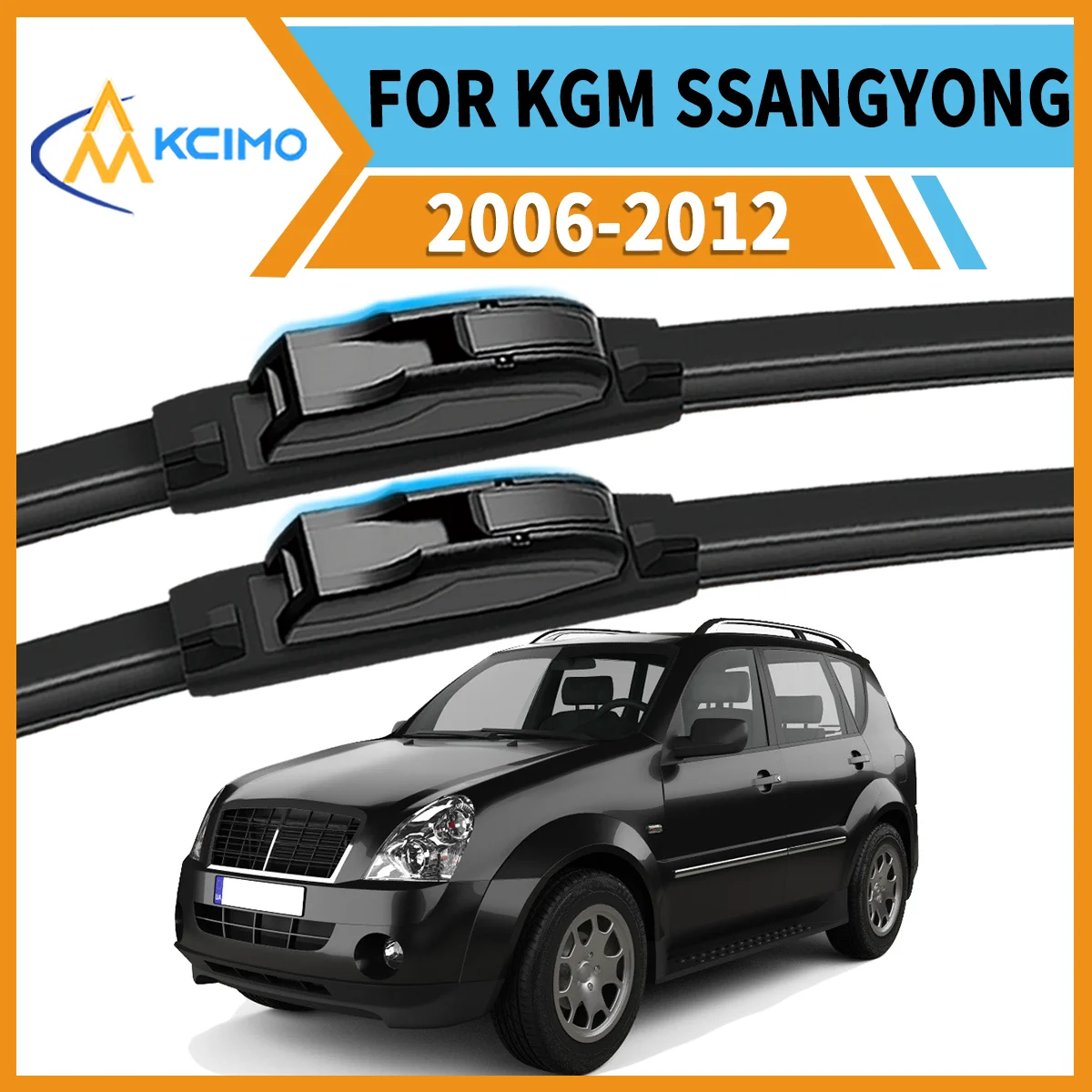 

Reliable & Durable 2-Pack Windshield Wipers for KGM SSANGYONG Rexton 2006-2012 All-Weather Use Clear Vision Enhanced Safety
