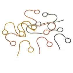 100pcs 귀걸이에 대 한 스테인레스 스틸 귀걸이 후크 결과 만들기 골드 컬러 귀걸이 걸쇠 귀 와이어 DIY 쥬얼리 만들기 용품
