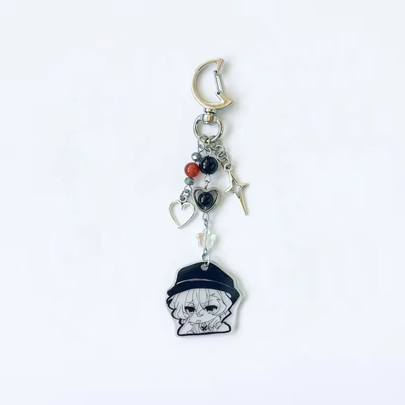 super cute Chuuya/Dazai/Akutagawa beaded keychains handmade