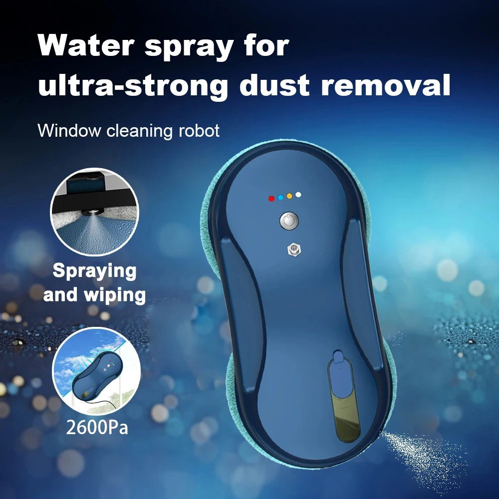 Purerobo W-R3S Window Cleaning Robot APP&Remote Control Smart Automatic Water Spray Anti-falling Electric Robot Vacuum Cleaner