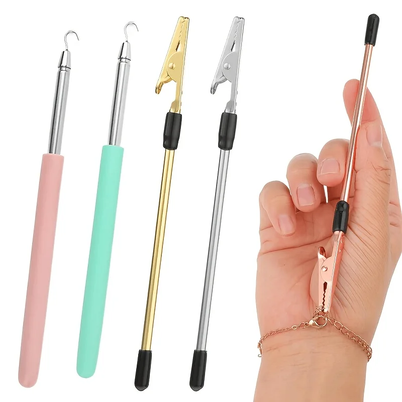 Easy Install Bracelet Fasteners Tool,Release Hand Bracelet Helpers,Jewelry Assistance Fastener Tool for Bracelet Linking Tool