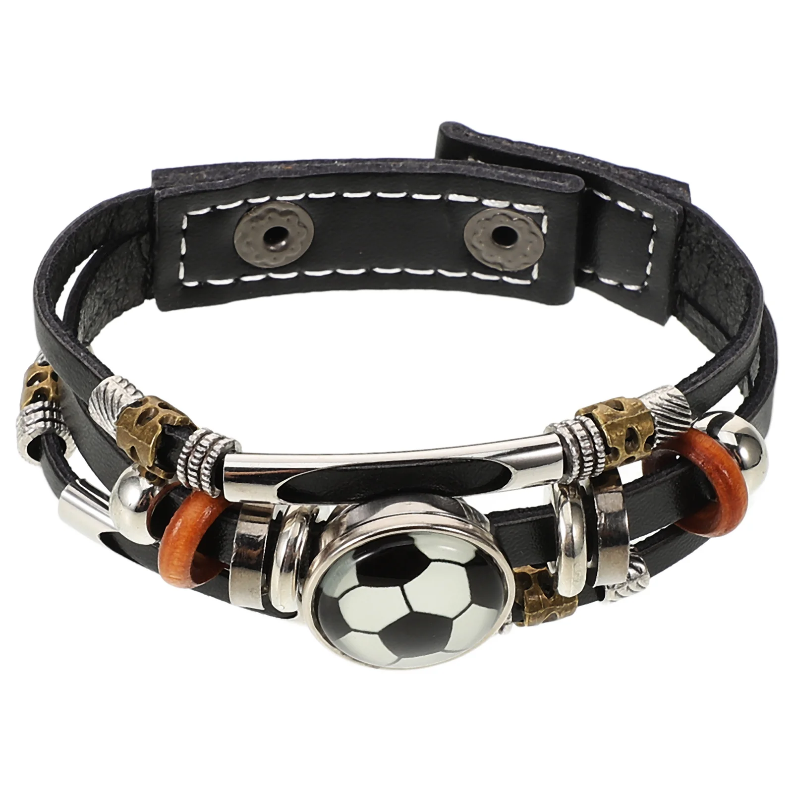 

Football Bracelet Men'S Wrist Jewelry Retro Sports Design Unisex Chain For Daily Bracelets For Men Wear Punk Accessory
