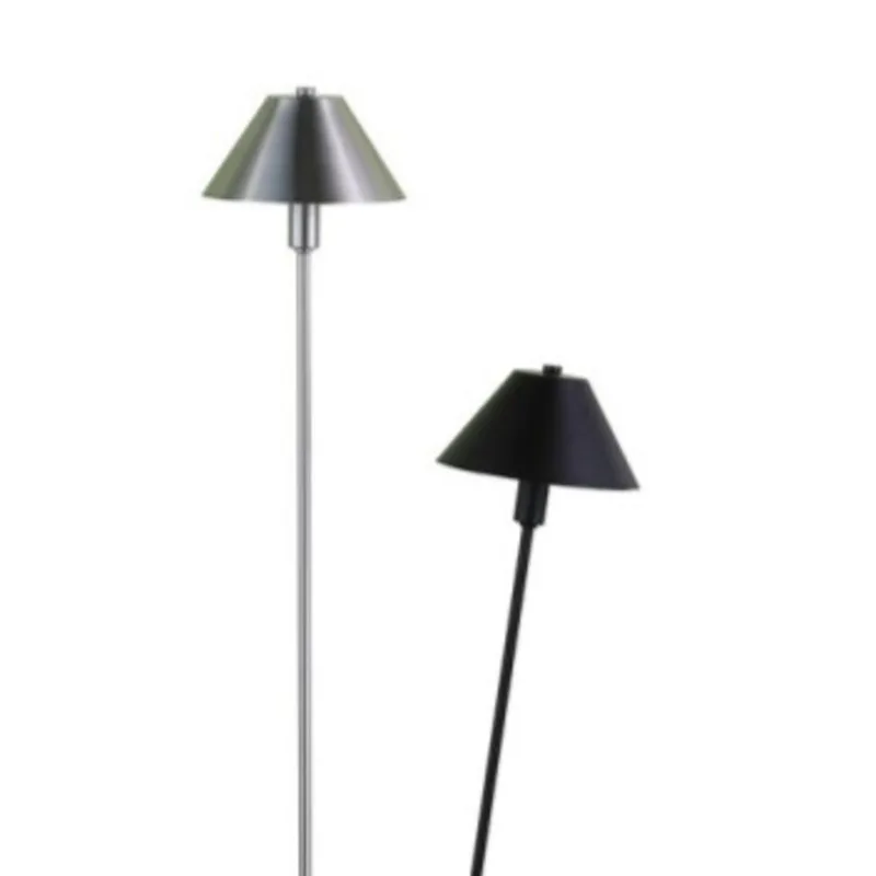مصباح أرضي LED بطول 47.5 بوصة مزدوج G 9 لمبة مسحوق غير لامع أسود فضي ريدمان إضاءة غرفة المعيشة من النيكل المصقول #6