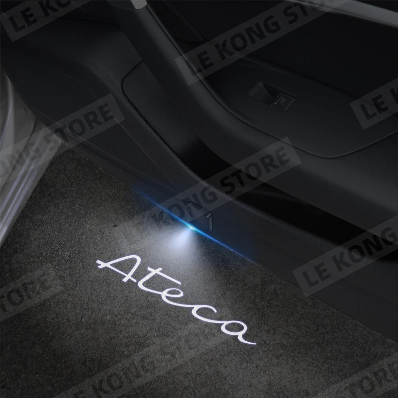For SEAT Ateca Emblem FR VZ5 Car Door Light Welcome Lamp Wireless Projector Auto Decoration HD LED