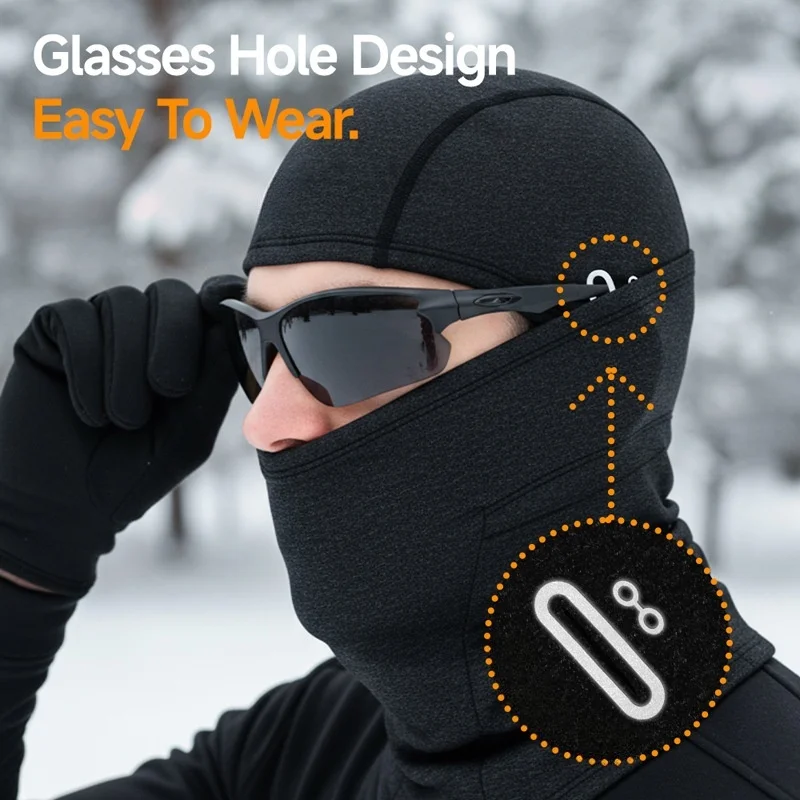Thermal Winter Balaclava Cycling Full Face Mask Warm Outdoor Sports Motorcycle Ski Fishing Hunting Mask Fleece Scarf Cap Set view 4