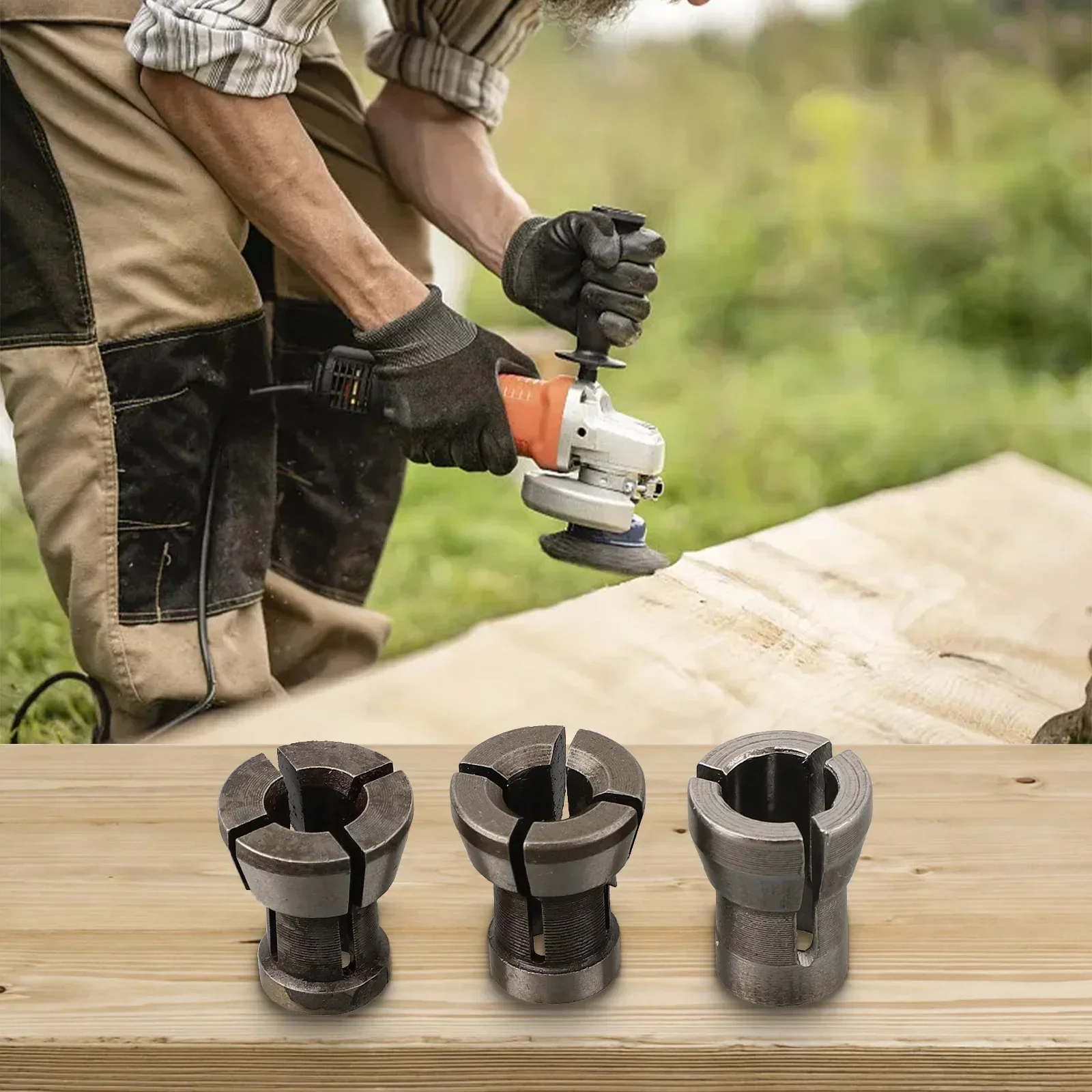 Adapter uchwytu zaciskowego 8mm 6,35mm 6mm z nakrętką M17 grawerowanie maszyna do przycinania Router uchwyt zaciskowy Adapter dostępu do frezu