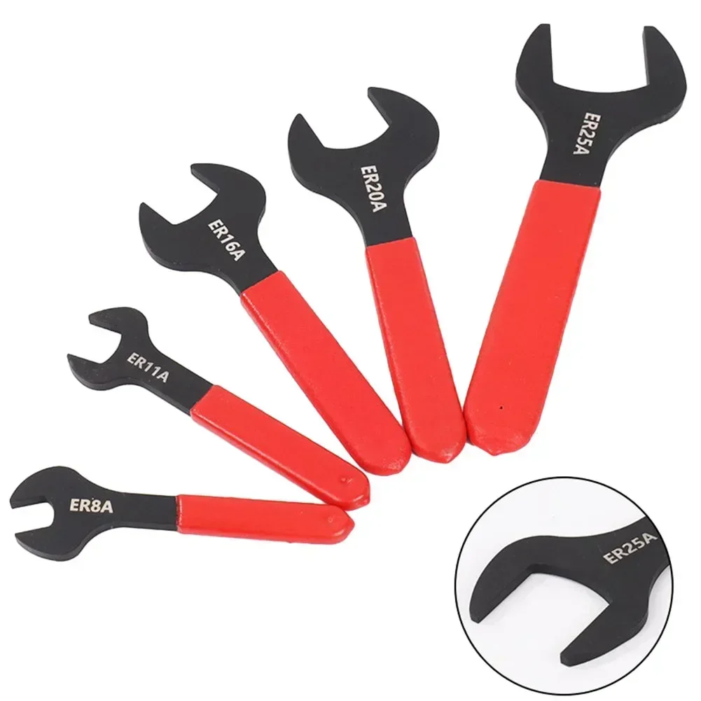 1pc Wrench Spanner Carbon Steel ER8A/ER11A/ER16A/ER20A/ER25A 120-220mm For Collet Chuck Holder Removal Repairing Hand Tools