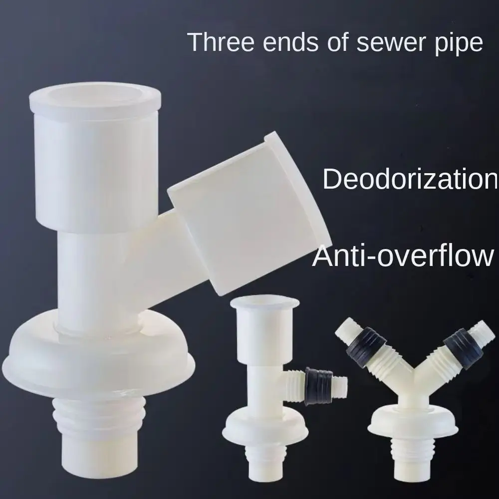Dual-Purpose Washing Machine Drainer Anti-Return Two-In-One Dual-Interface Drain Connector Anti Odor Multifunctional