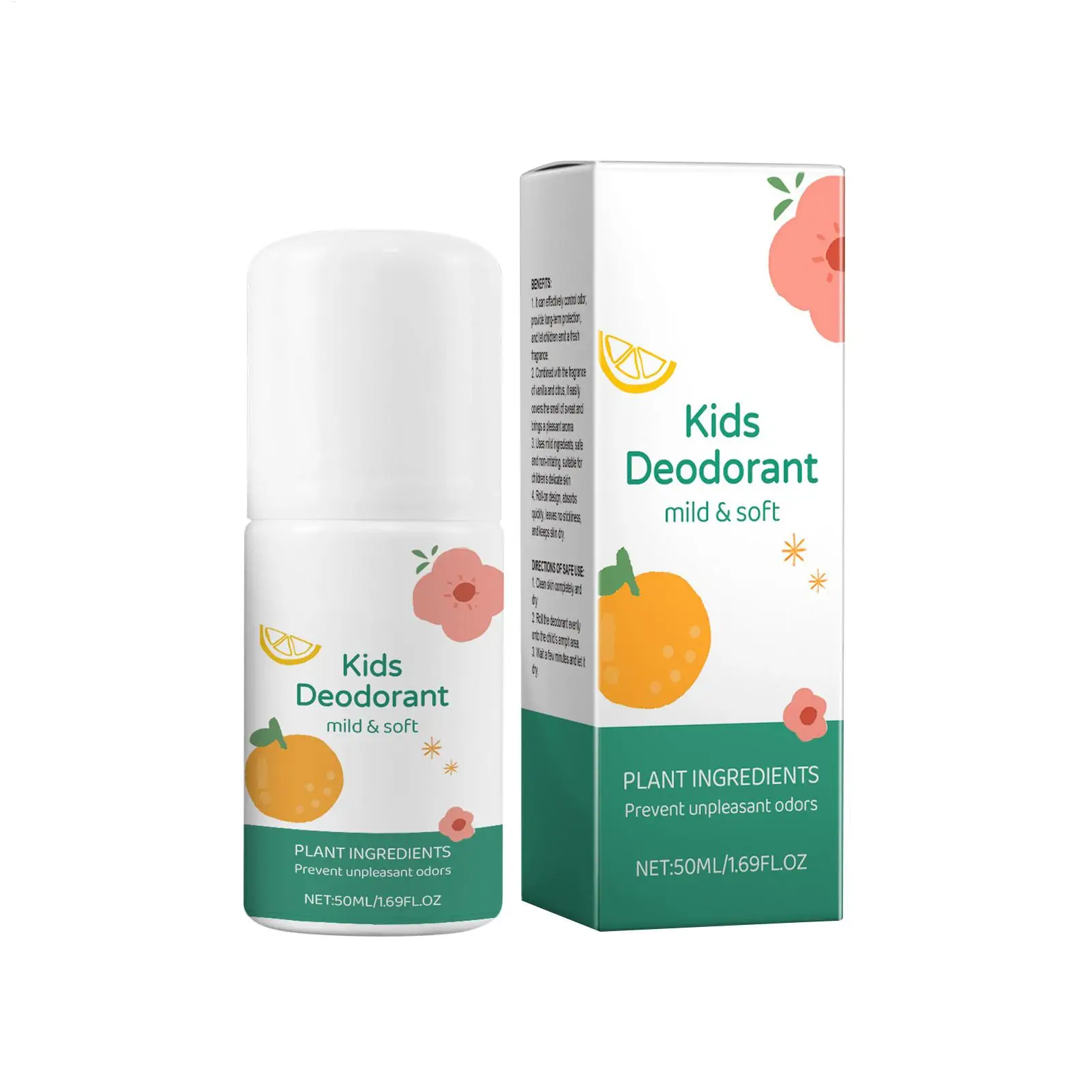 1 peça 50ml desodorante natural fresco para crianças adolescentes desodorante presentes suaves e não irritantes