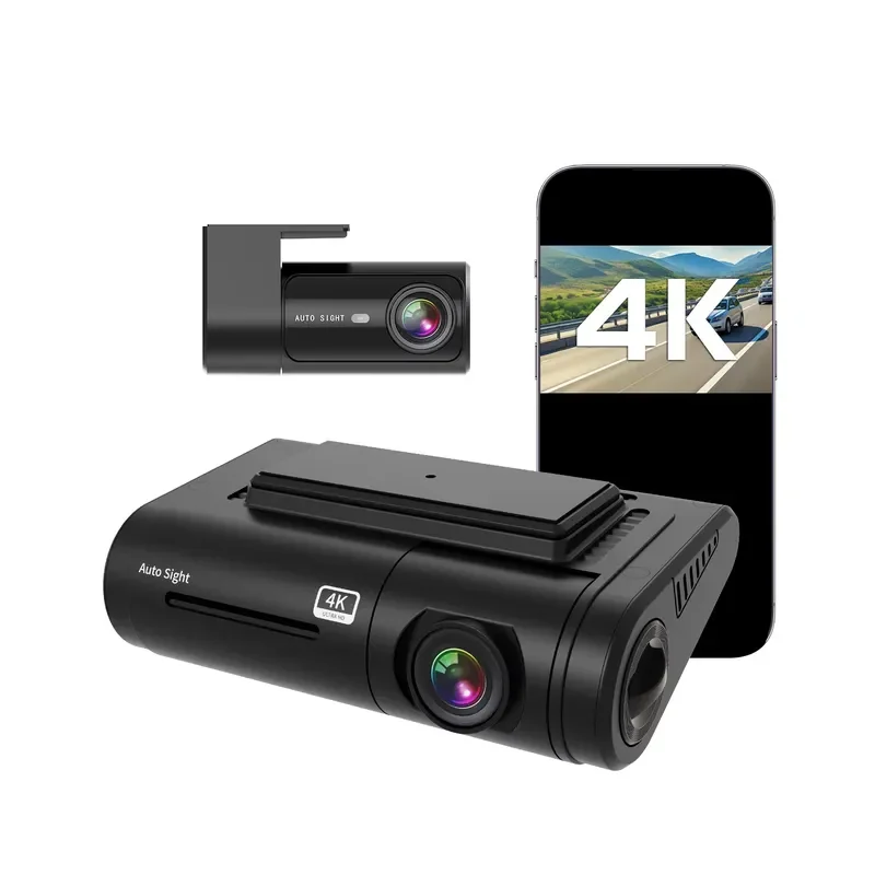 High End Car DVR Two Cameras Front 4K Rear 4K For Recorder Car Driving Assistant WIFI GPS HD Night Vision Security Dash Cam