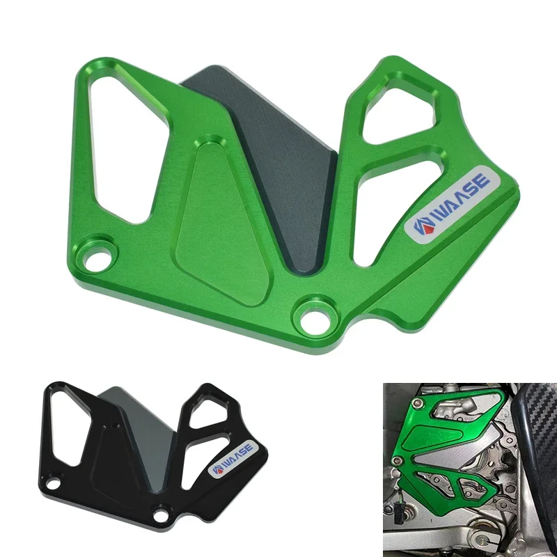 Cubierta protectora de cadena de piñón delantero de motor lateral izquierdo para motocicleta, para Kawasaki KLX250 KLX300 KLX 250 250/S/SF 300/R/SM 1993-2020