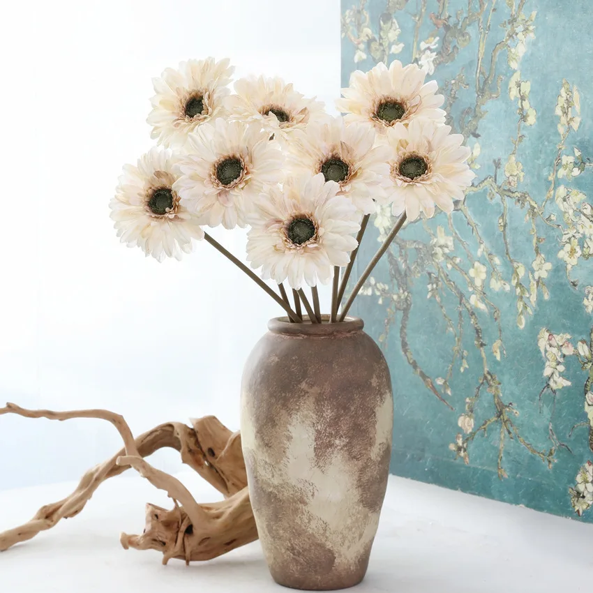 10 Stück 3D-gedruckte Herbst-Gerbera Kunstblumen für Heimdekoration, Seidenblumen, Sonnenblumen, Hochzeitssträuße, Geburtstagsfeiern, Blumendekoration – Detail 5