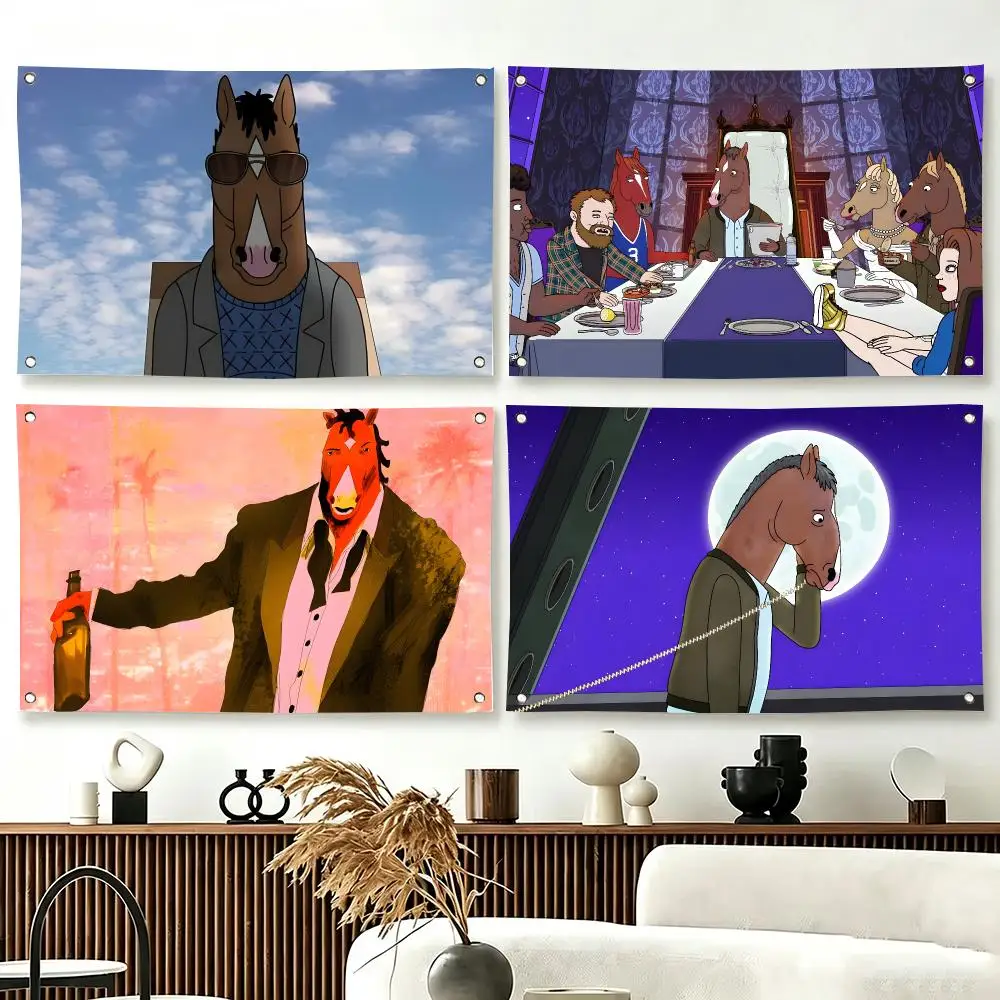 Adult Animation B-BoJack Horseman Flags  For Living Room Home Dorm Decor Wall Outdoor Camping Party Banner Gifts