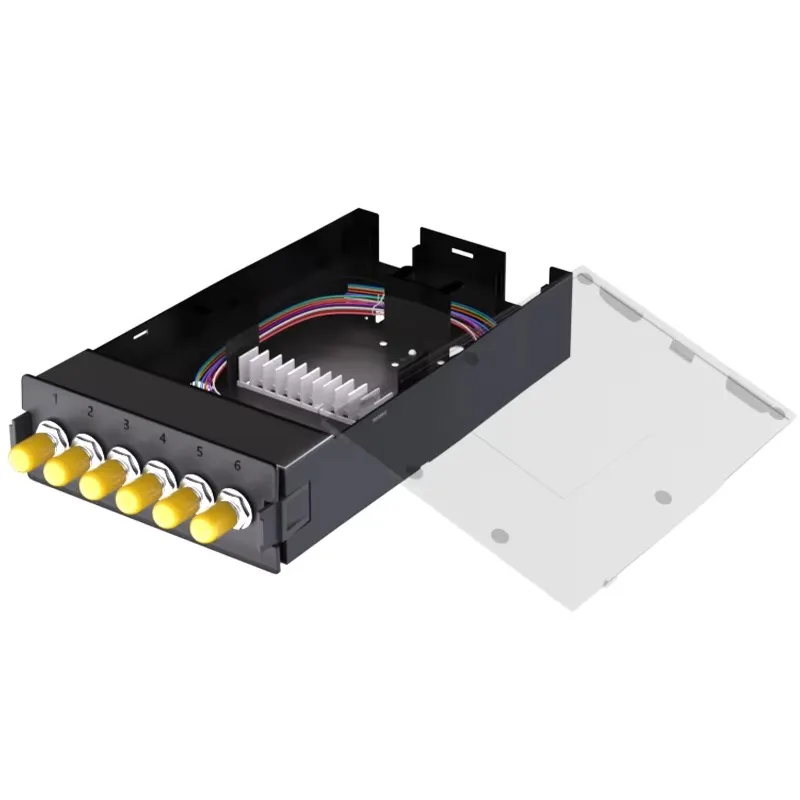 6 Port 6 Core ST Welding Fiber Terminal Box Desktop Wall Mount Dual Use For FTTX Optical Network Termination