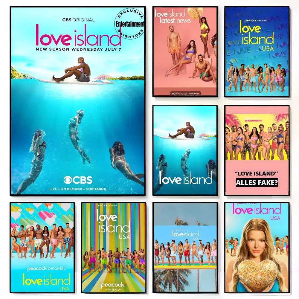 Romantic Reality TV Show L-Love Island Poster American Film Mural Home Childrens Room Wall Decor Print