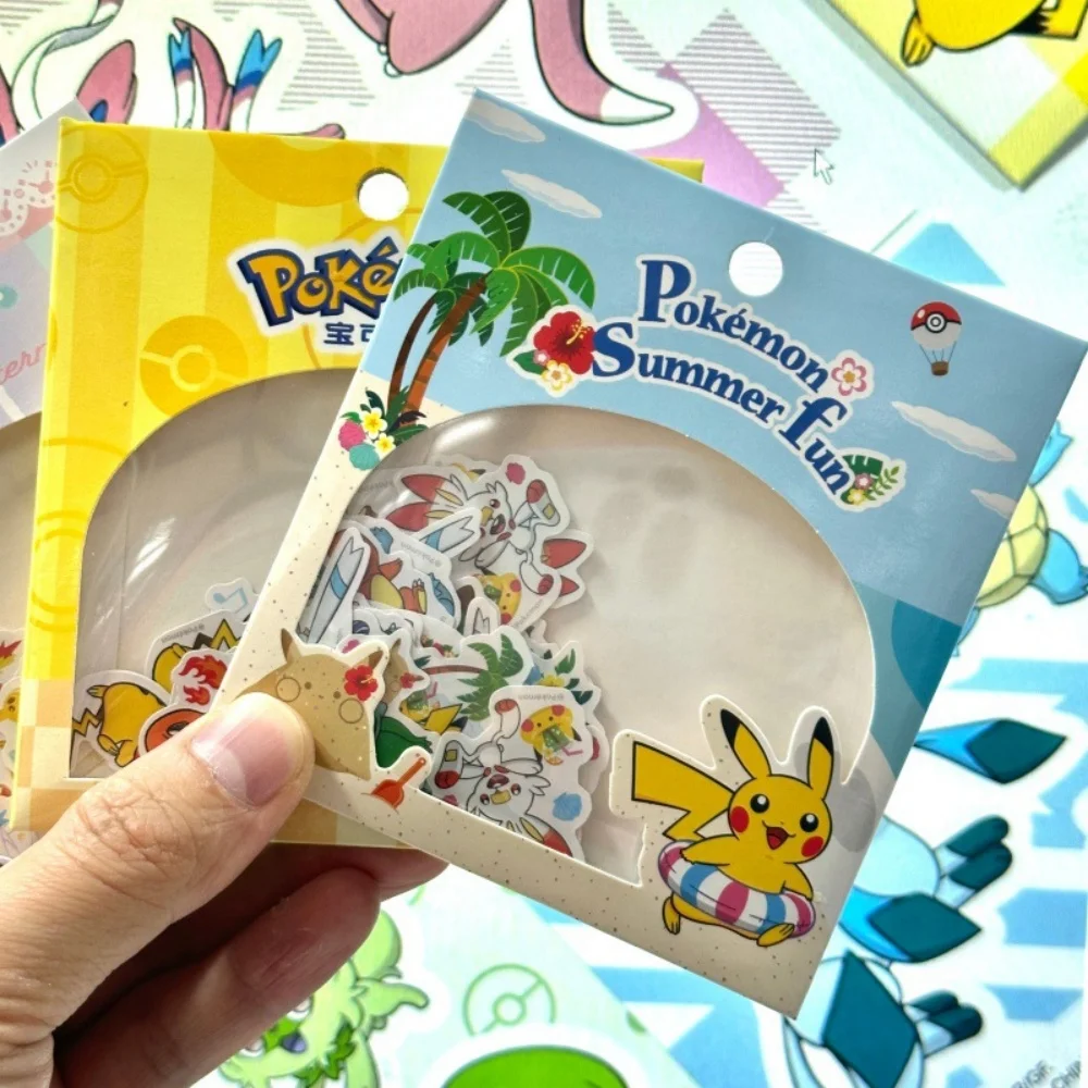Genuine Pokemon Journal Stickers Anime Pikachu Eevee Psyduck Scrapbook Planner Diary Decor Sticker Fans Toys Gifts view 3