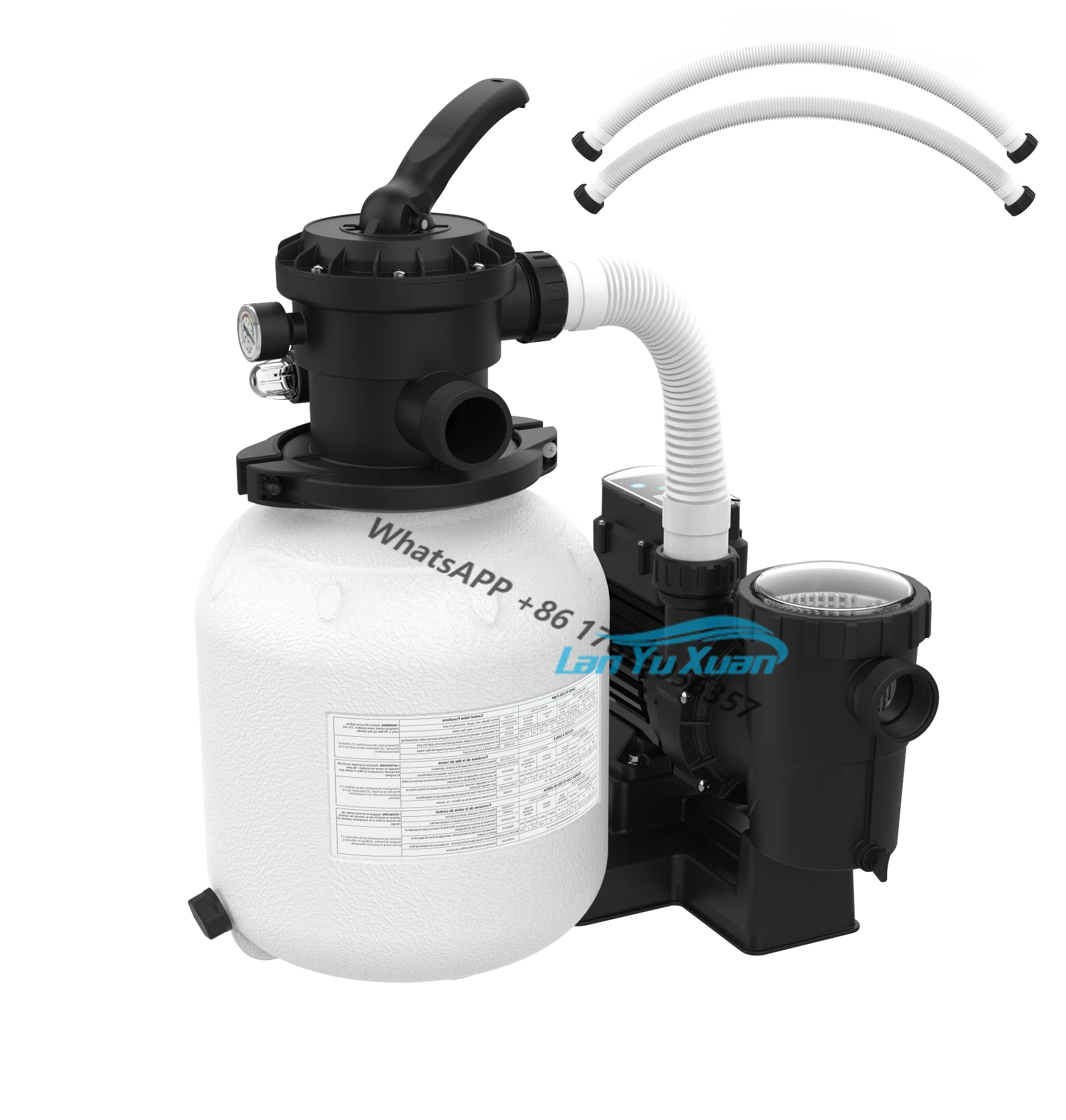 High Quality Above-ground Swimming Pool 12inch 14inch 16inch Sand Filter Pump with Timer Function