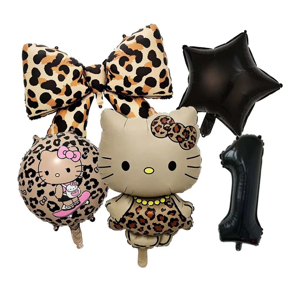 Cartoon Hello Kitty Themen-Tier-Zahlen-Folienballon-Set Kinder Geburtstag Konfetti Party Deko Zubehör Baby-Shower Spielzeug Geschenke – Detail 13