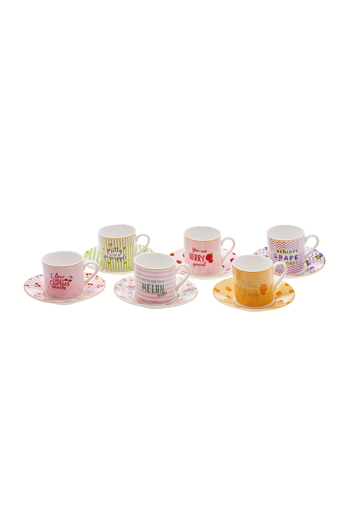 DOLBOVI fruity 6 person coffee cup set 90 Ml