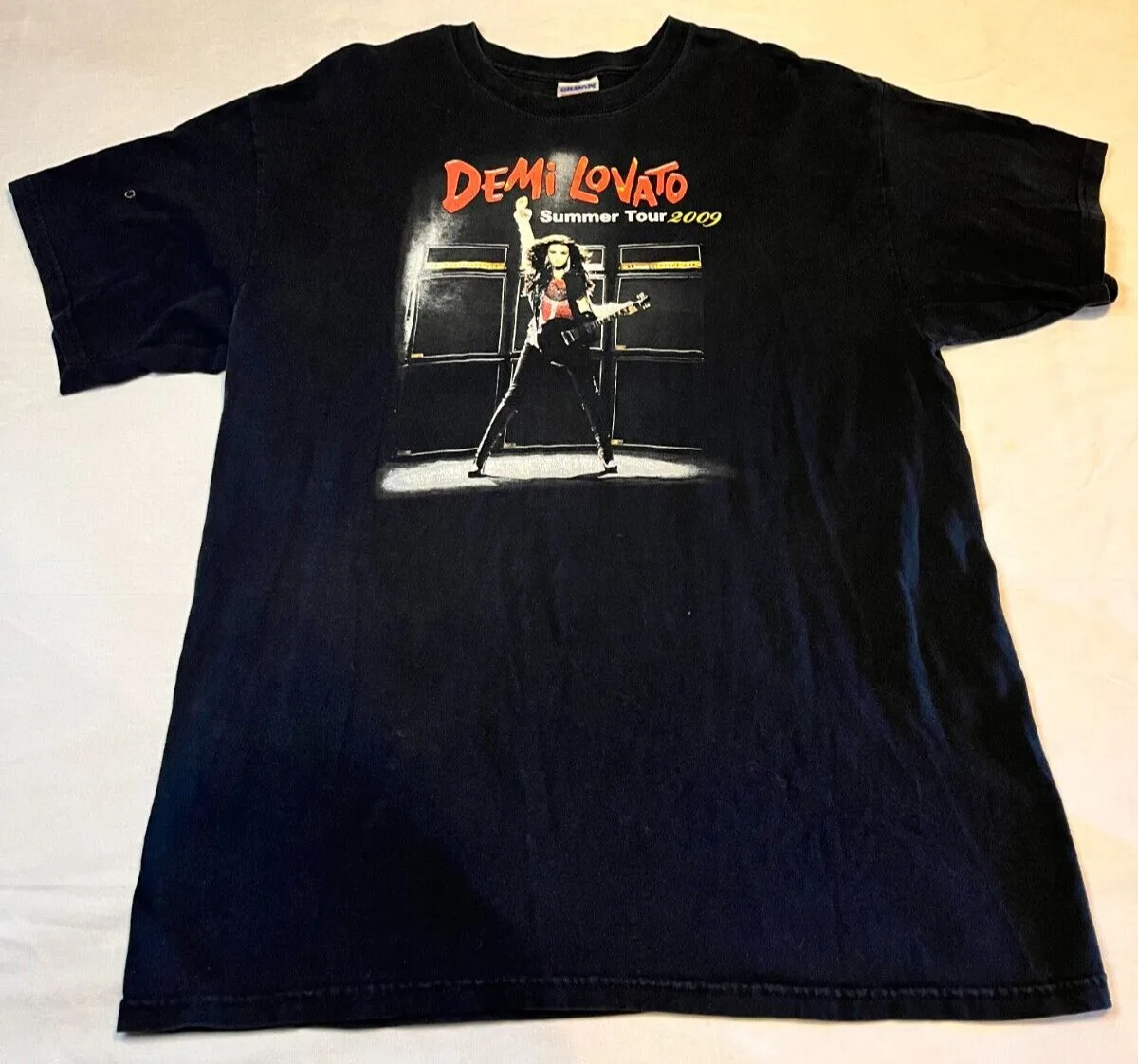 Demi Lovato - Summer Tour 2009 - Black T-Shirt Size L Large