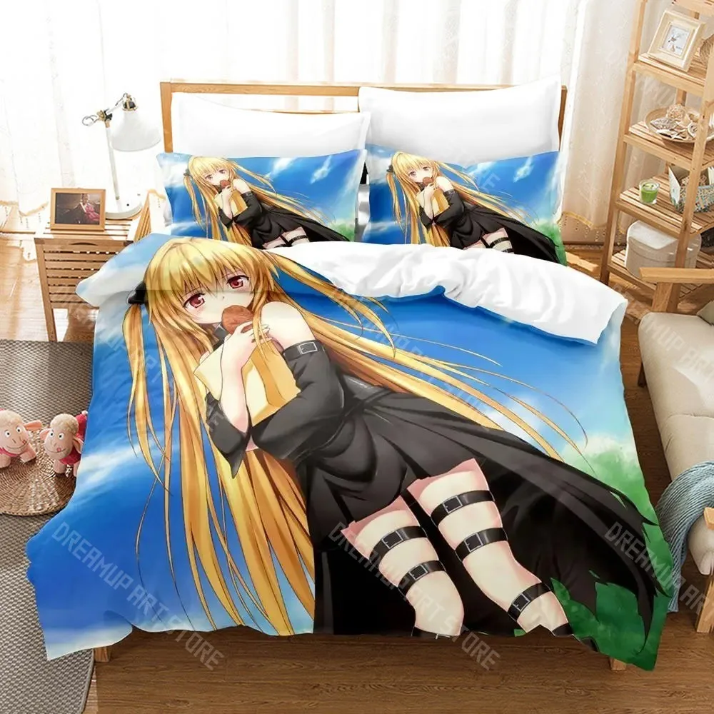 3D Printed To Love-Ru Anime Bedding Set for Boys Girls Duvet Cover Pillowcase Twin Queen King Full Single Double Sizes