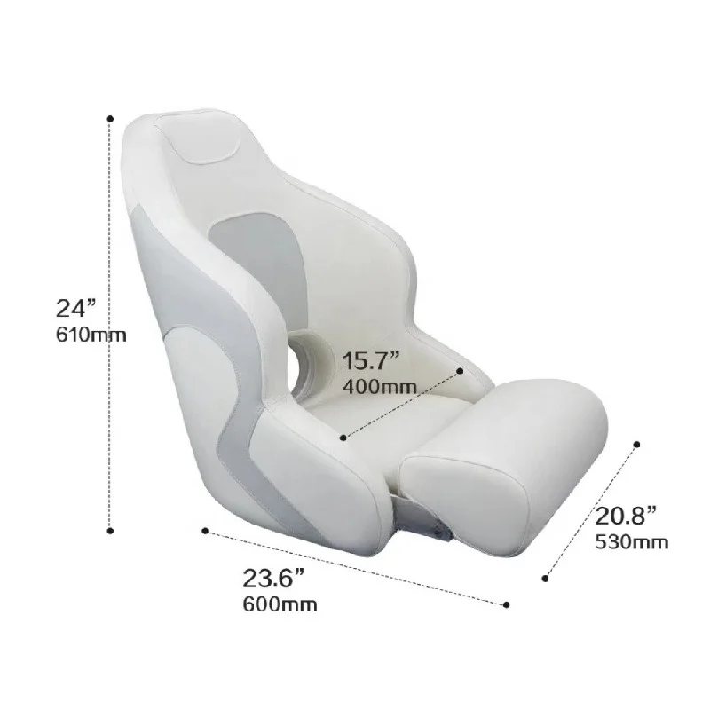 High back comfortable yacht seat with leg rest