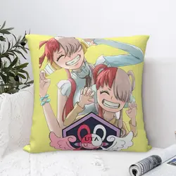 Uta One Piece Square Pillowcase Polyester Pillow Cover Velvet Cushion Zip Decorative Comfort Throw Pillow For Home Car