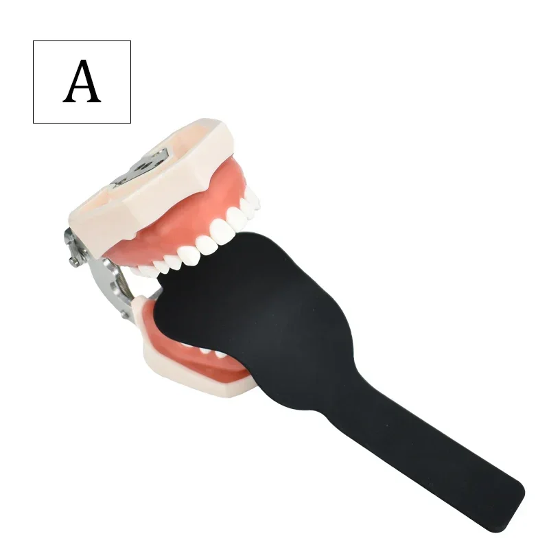 

Dental Orthodontic Black Background Oral Cheek Plate Flexible Silicone Stainless Photo Image Contrast Board Dentist Tools