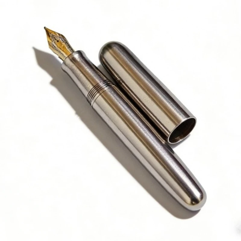 Jinhao Pen Low Dsicout BALAOYE Titanium Alloy Fountain Pen No.8 Nib 0.5F Ink Converter Elegant Business Gift Box Set Stationery