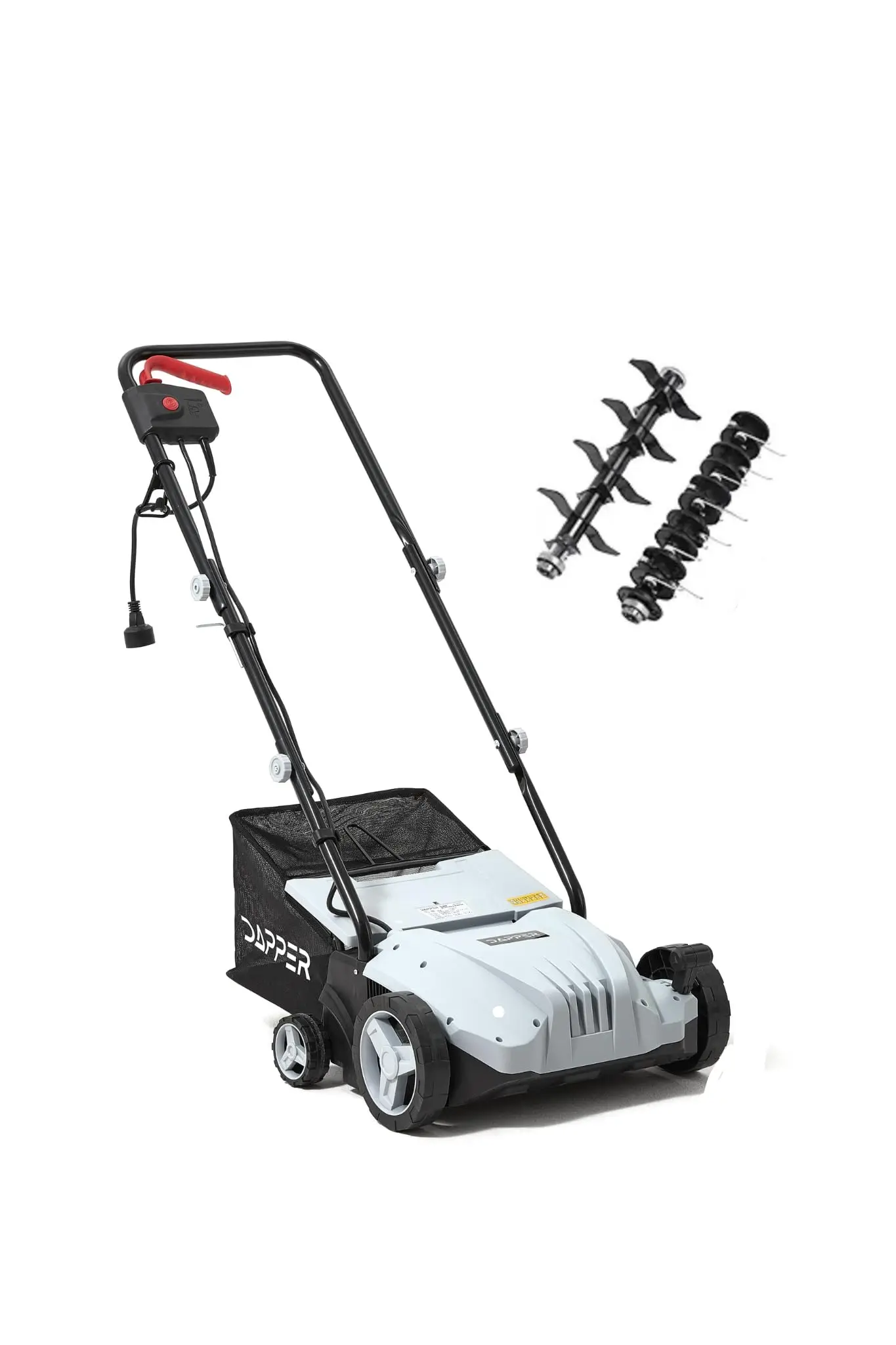 13-Inch 2-in-1 Electric Dethatcher and Scarifier Lawn Dethatcher with 8-Gallon Removable Thatch Collection Bag